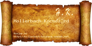 Hollerbach Kocsárd névjegykártya